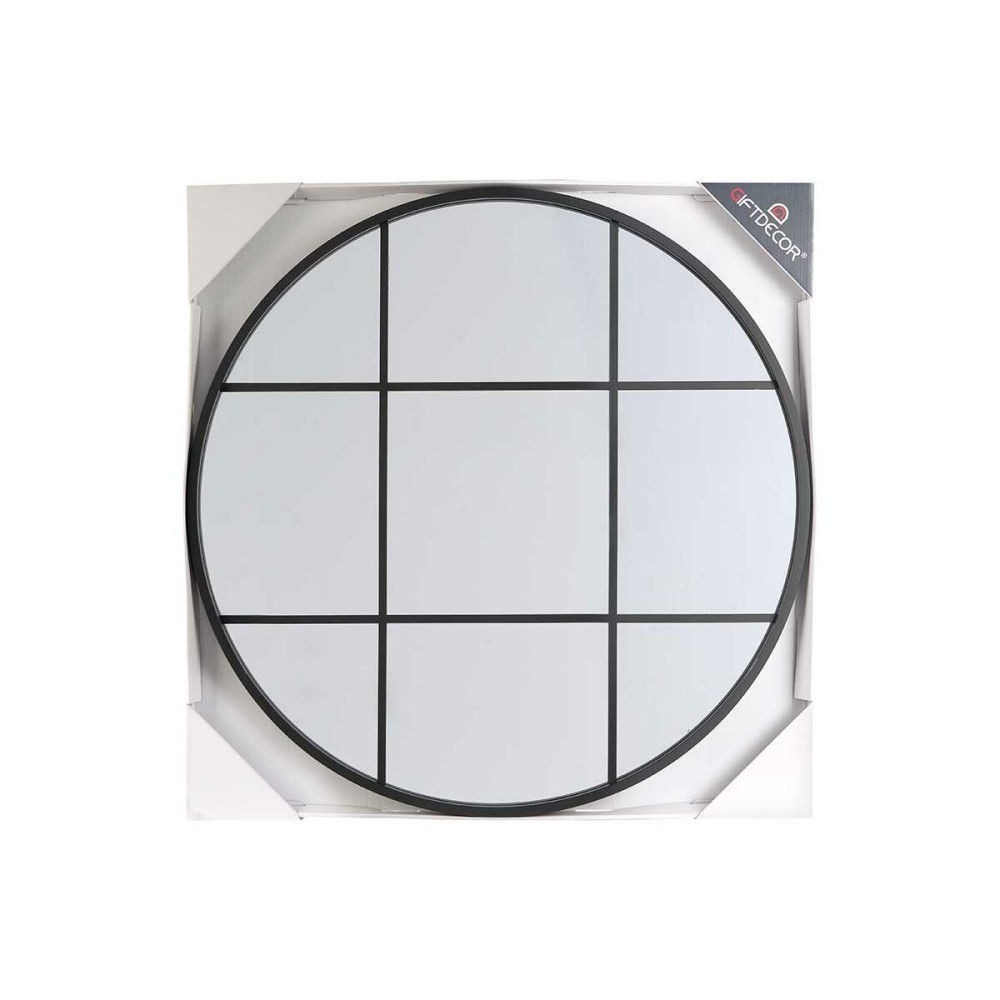 Τοίχο καθρέφτη Παράθυρο Μαύρο πολυστερίνη 80 x 80 x 3 cm (3 Μονάδες)