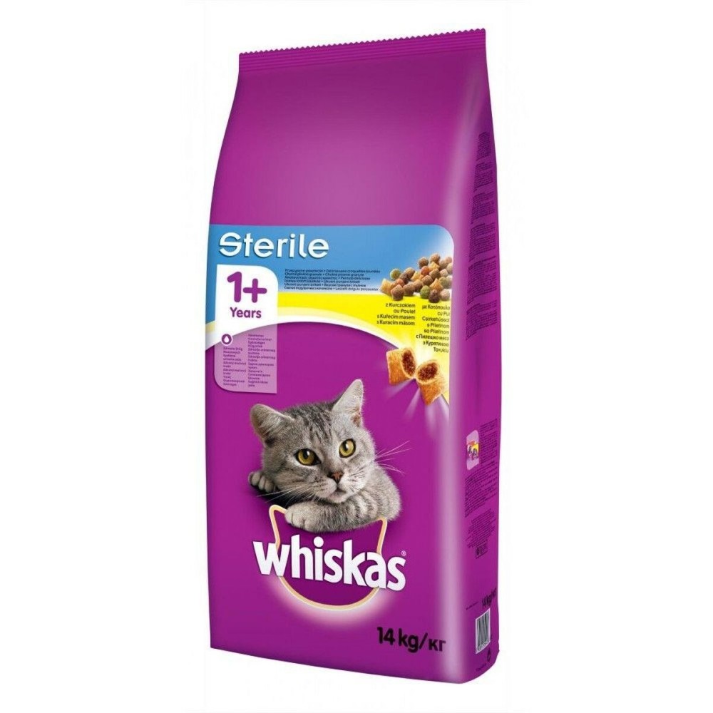 Γατοτροφή Whiskas STERILE Ενηλίκων Κοτόπουλο 14 Kg