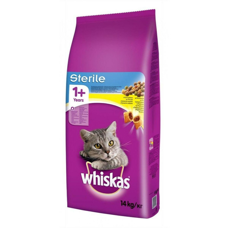 Γατοτροφή Whiskas STERILE Ενηλίκων Κοτόπουλο 14 Kg