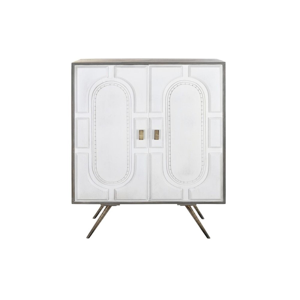 Σκευοθήκη DKD Home Decor Γκρι Χρυσό Λευκό Ορείχαλκος Ξύλο από Μάνγκο (93 x 41 x 114 cm)