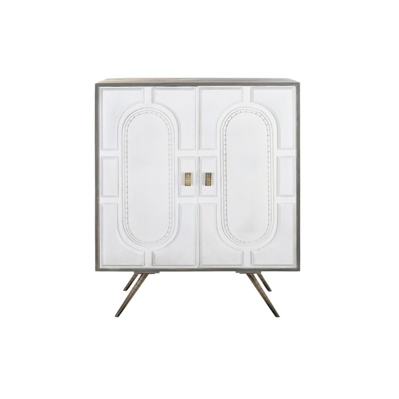 Σκευοθήκη DKD Home Decor Γκρι Χρυσό Λευκό Ορείχαλκος Ξύλο από Μάνγκο (93 x 41 x 114 cm)