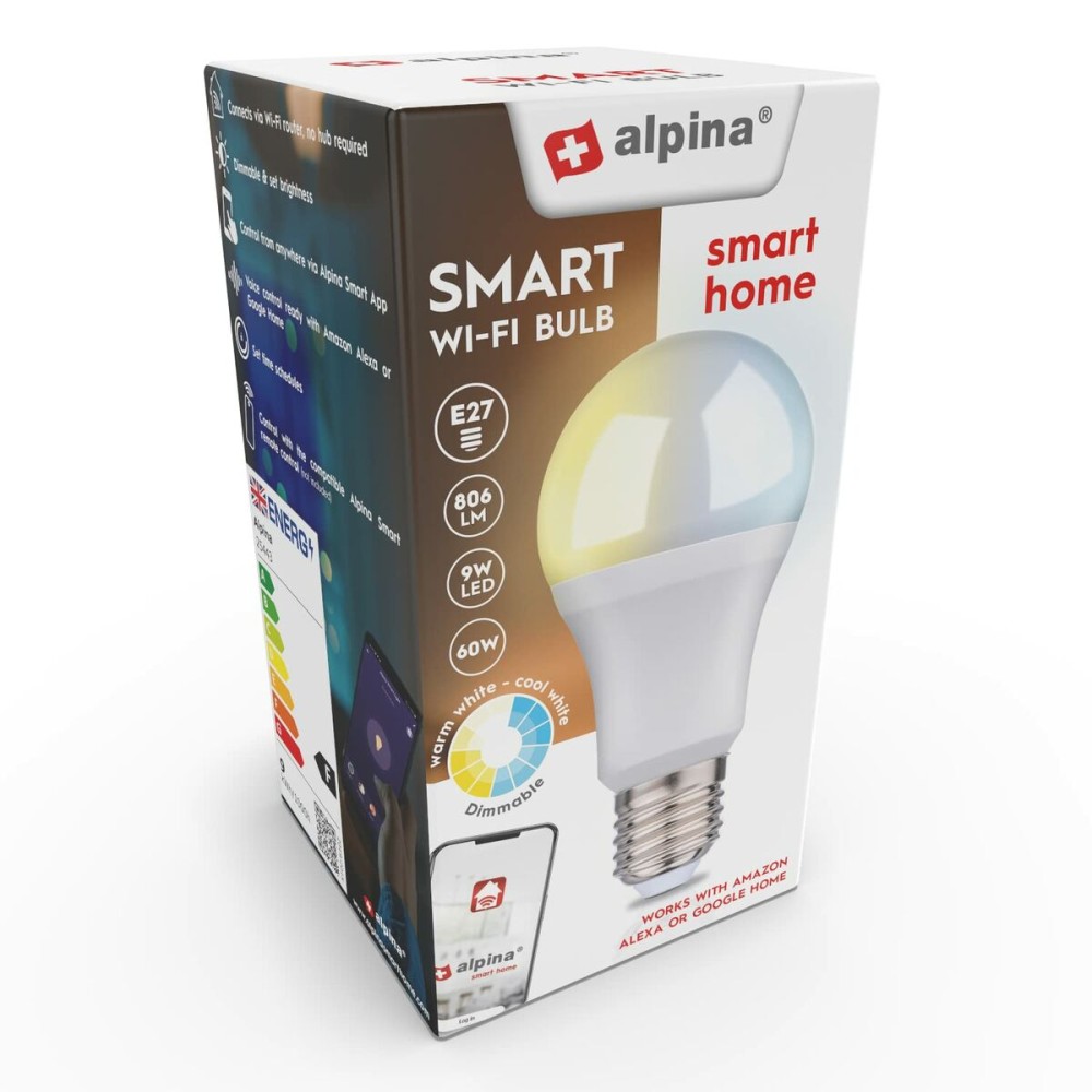 Έξυπνη Λάμπα Alpina RGB 2700-6500 K E27 9 W 806 lm Wi-Fi