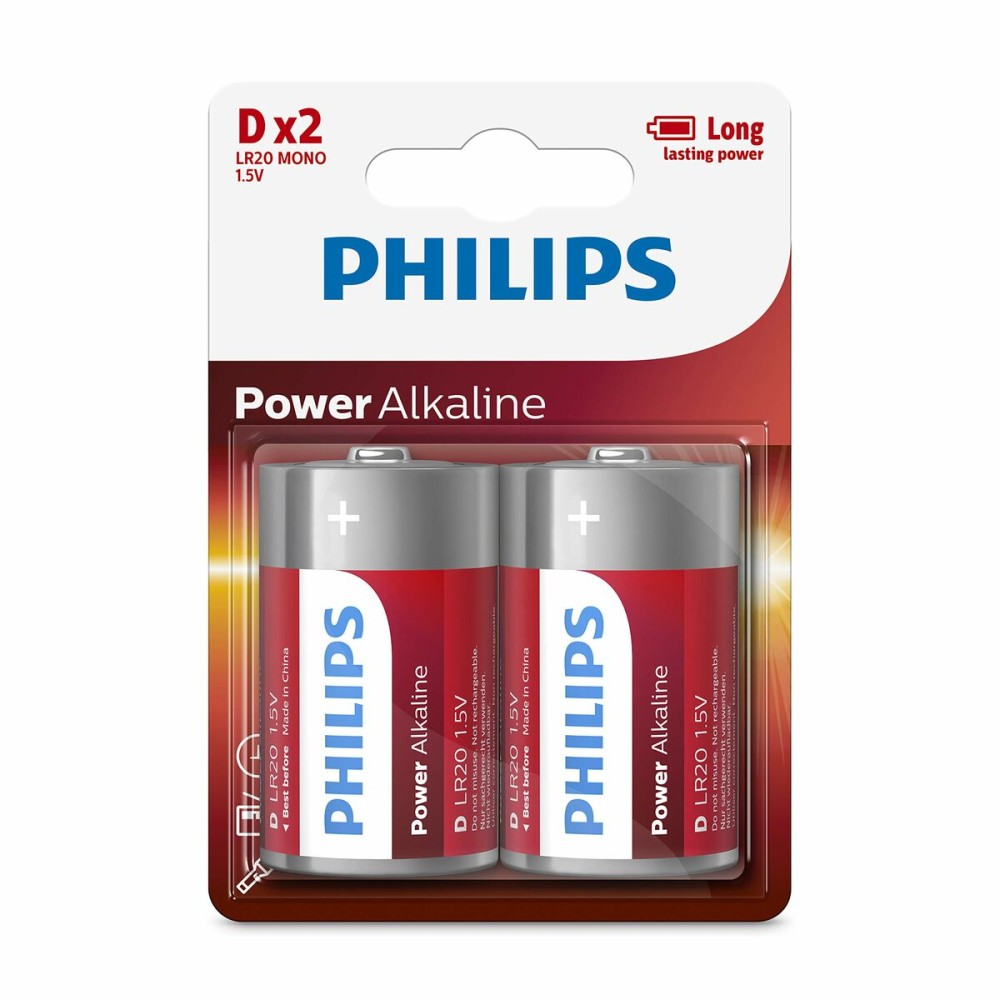 Αλκαλικές Μπαταρίες Philips Power LR20 1,5 V Τύπος D (x2)