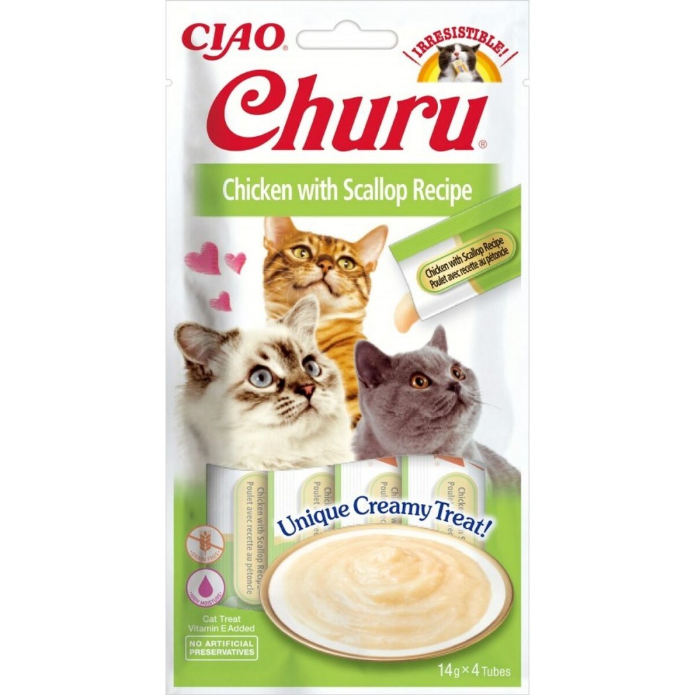 Snack for Cats Inaba Churu 4 x 14 g θαλασσινά Κοτόπουλο