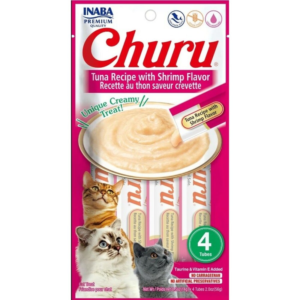 Snack for Cats Inaba Churu 4 x 14 g Γαρίδες Τόνος
