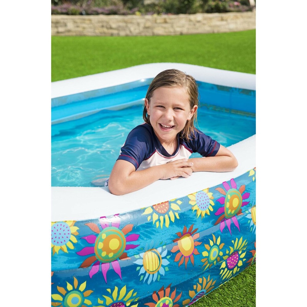 Παιδική πισίνα Bestway Λουλουδάτο 229 x 152 x 56 cm Μπλε