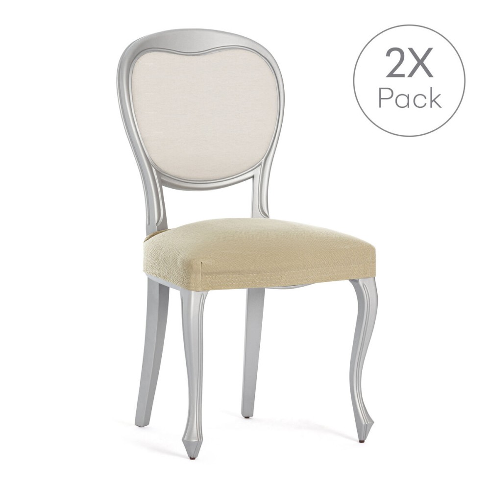 Κάλυμμα για Καρέκλα Eysa BRONX Μπεζ 50 x 5 x 50 cm x2