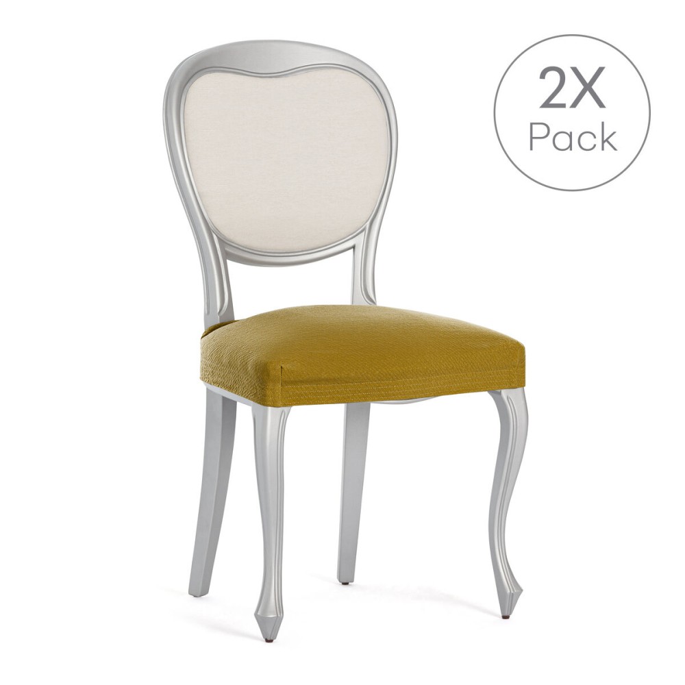 Κάλυμμα για Καρέκλα Eysa BRONX Μουστάρδα 50 x 5 x 50 cm x2