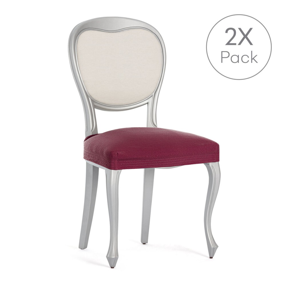 Κάλυμμα για Καρέκλα Eysa BRONX Βουργουνδίας 50 x 5 x 50 cm x2