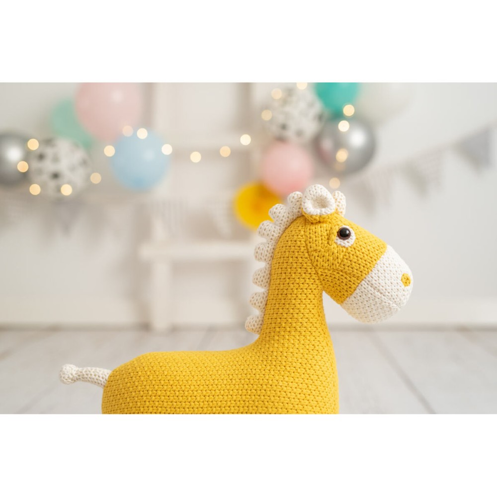 Αρκουδάκι Crochetts AMIGURUMIS MINI Κίτρινο Άλογο 38 x 42 x 18 cm