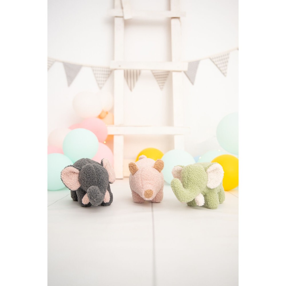 Αρκουδάκι Crochetts Bebe Πράσινο Γκρι Ελέφαντας Γουρούνι 30 x 13 x 8 cm 3 Τεμάχια