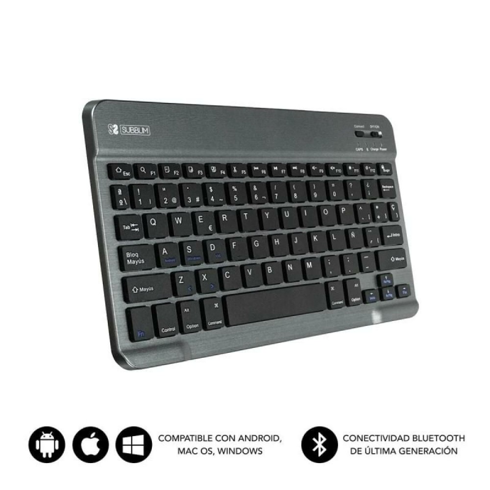 Πληκτρολόγιο Subblim SUB-KBT-SM0002 Γκρι Ισπανικό Qwerty