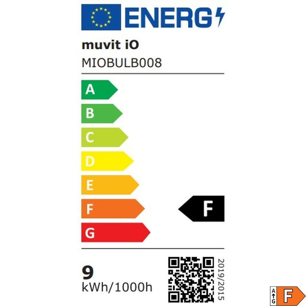 Έξυπνη Λάμπα Muvit 8,5 W E27 2700 K 6500 K 800 lm Wi-Fi LED Λευκό