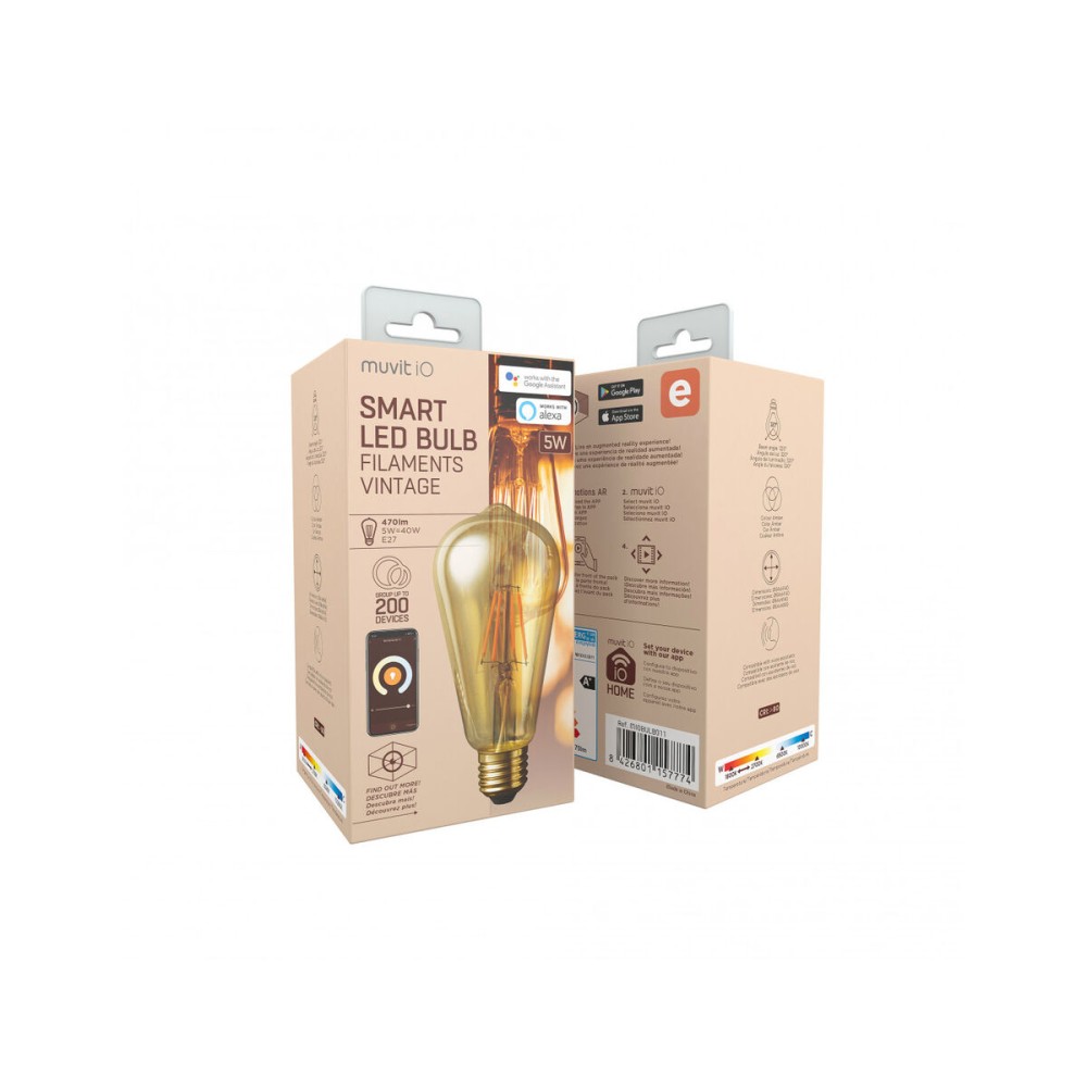 Έξυπνη Λάμπα Muvit iO 5 W E27 1800 K 2700 K 480 Lm Wi-Fi