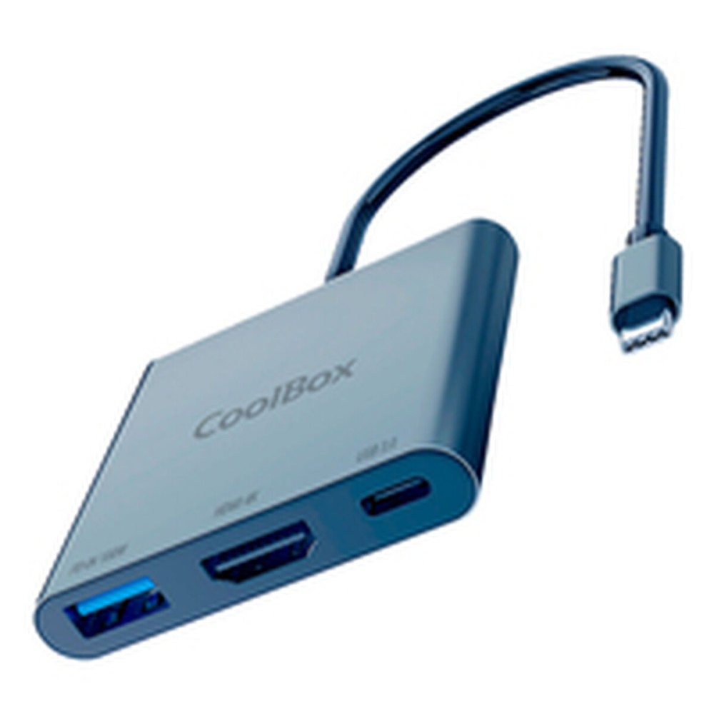 USB Hub CoolBox COO-DOCK-C-31 Γκρι 100 W