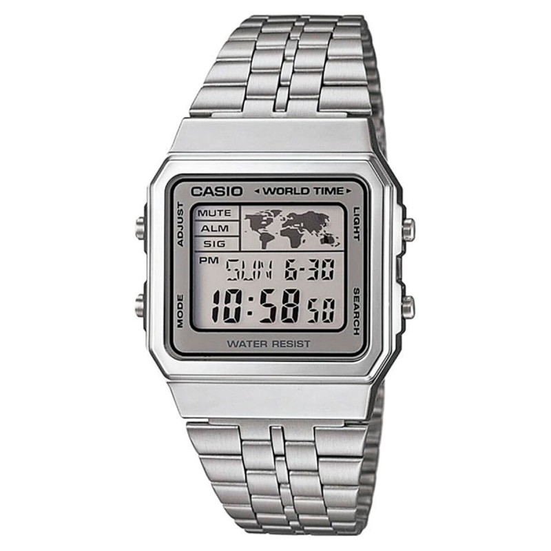 Unisex Ρολόγια Casio A500WA-7D Ασημί (Ø 39 mm)