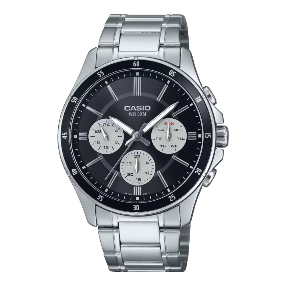 Ανδρικά Ρολόγια Casio MTP-1374D-1A3 Ασημί (Ø 47 mm)