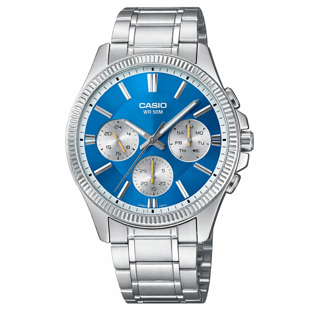 Ανδρικά Ρολόγια Casio MTP-1375D-2A2VDF Ασημί (Ø 48,5 mm)