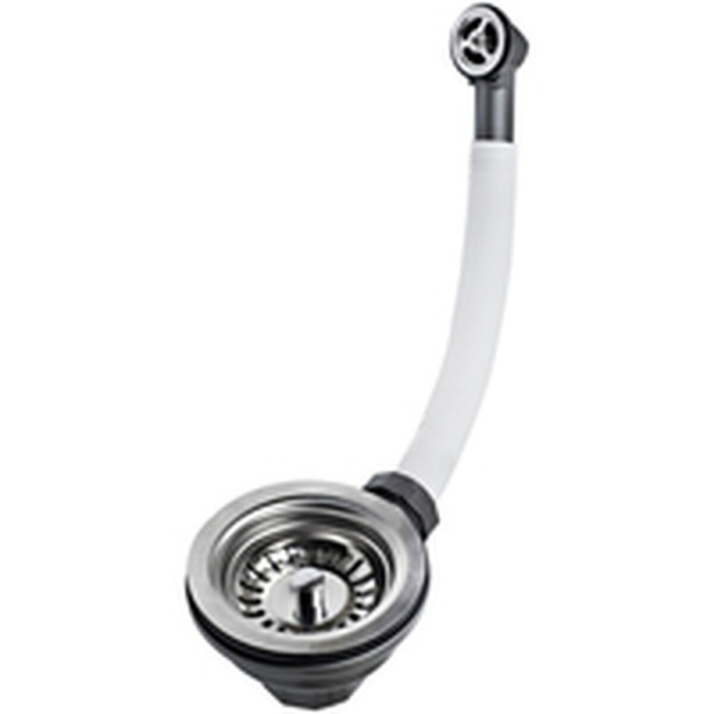 Βαλβίδα νεροχύτη με εύκαμπτη υπερχείλιση Teka 61001302 Ασημί Ανοξείδωτο ατσάλι