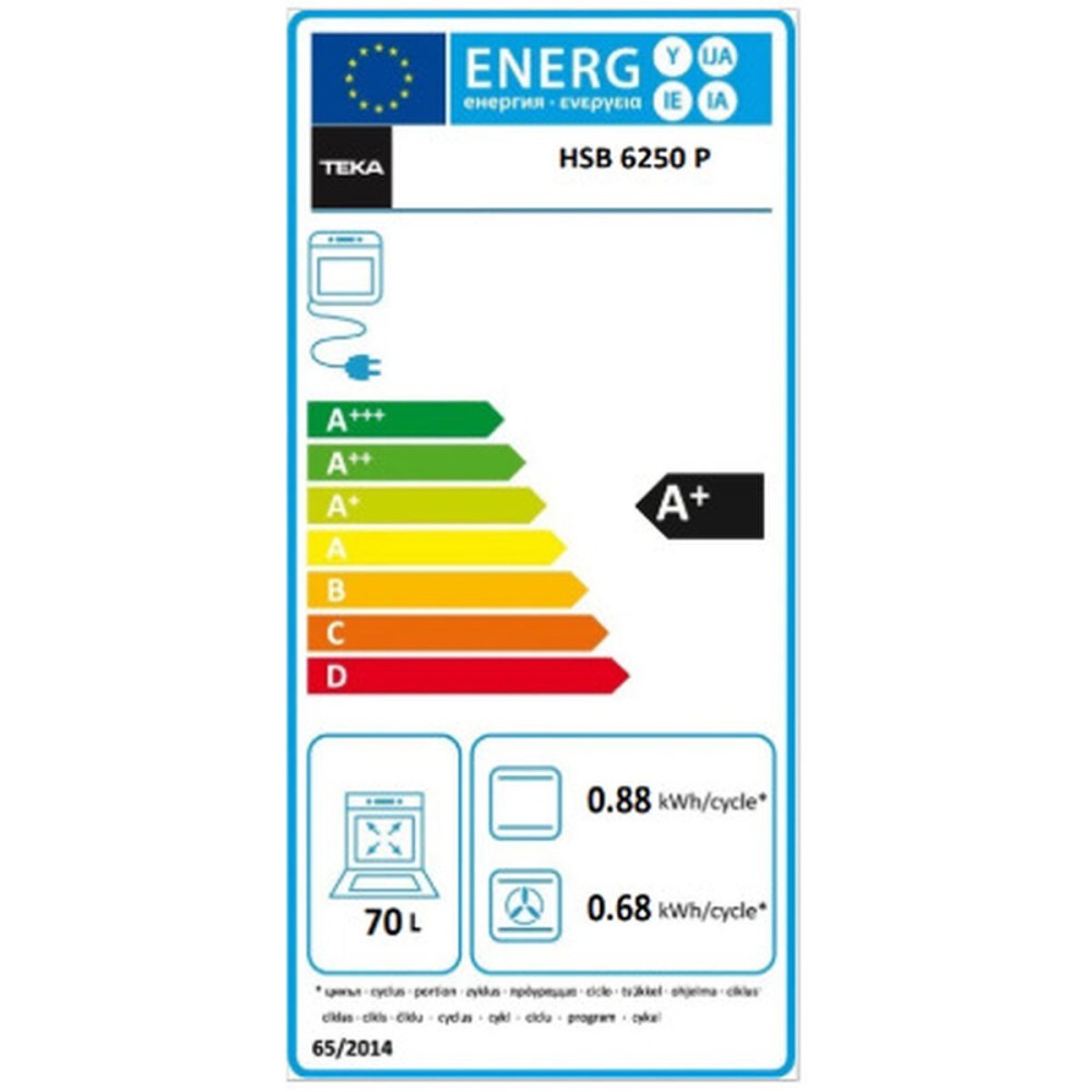 Πυρολυτικός Φούρνος Teka HSB6250P 3400 W 71 L