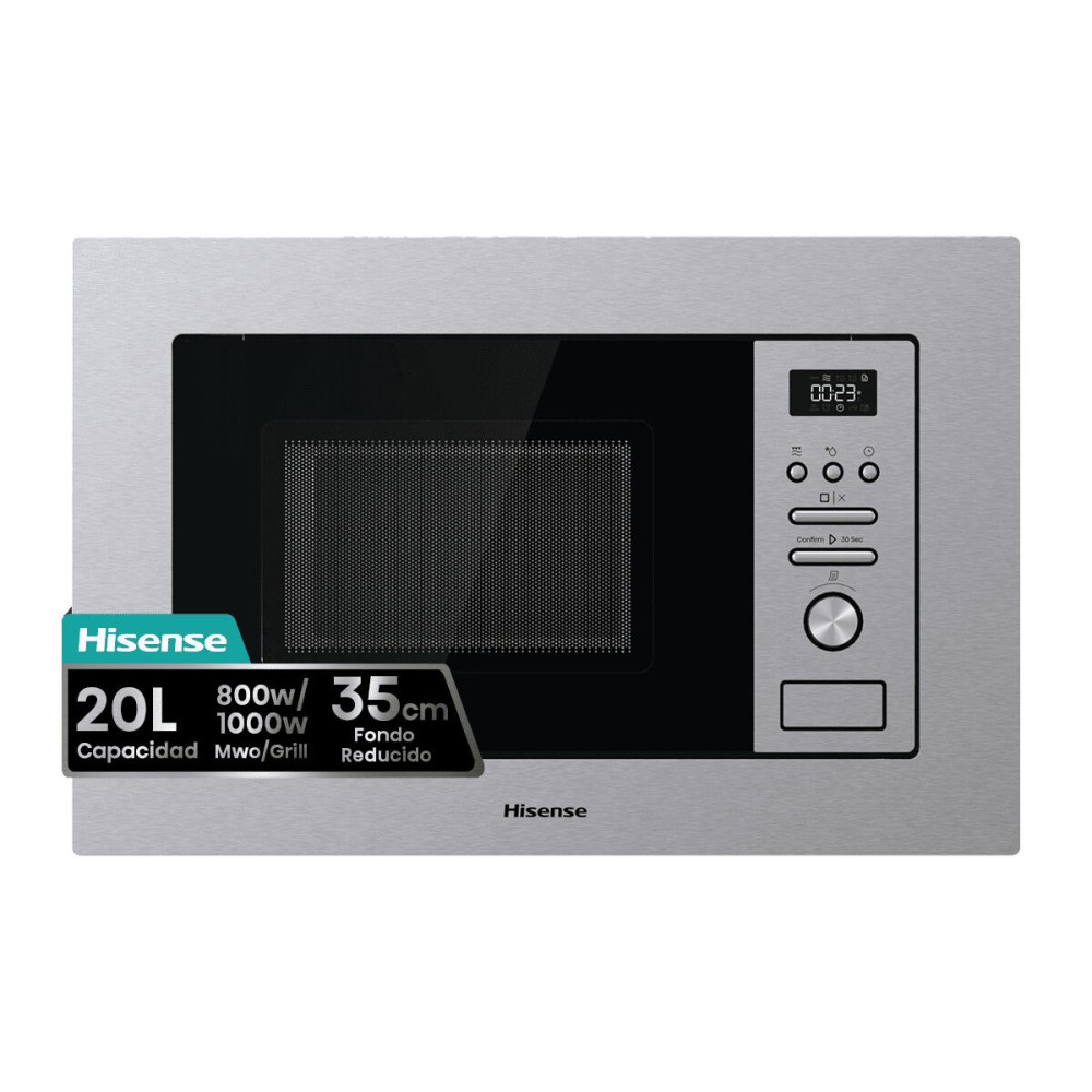 Φούρνος Μικροκυμάτων με Γκριλ Hisense BIM320G41X 800 W 20 L Χάλυβας