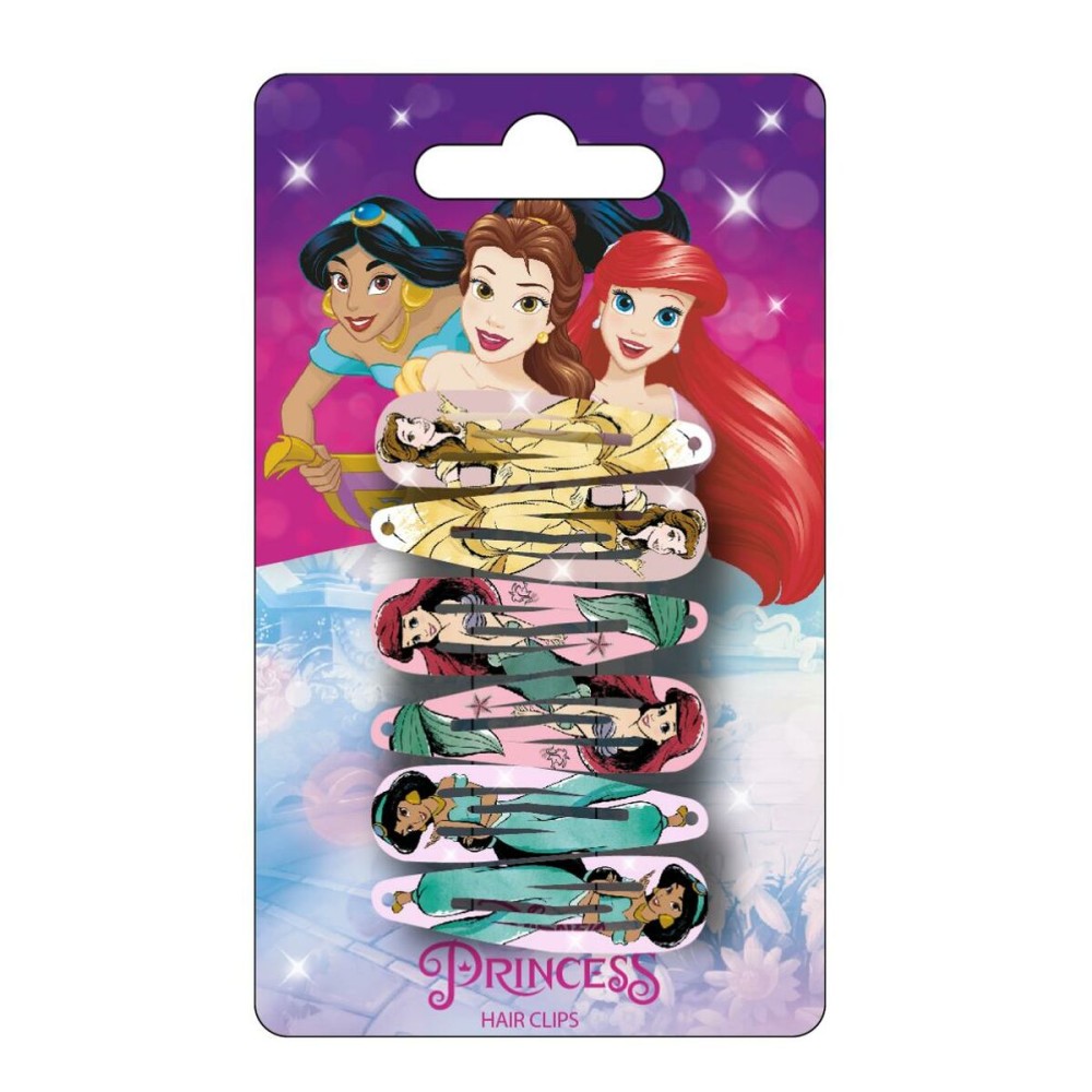 Τσιμπιδάκια Disney Princess Πολύχρωμο 6 Τεμάχια