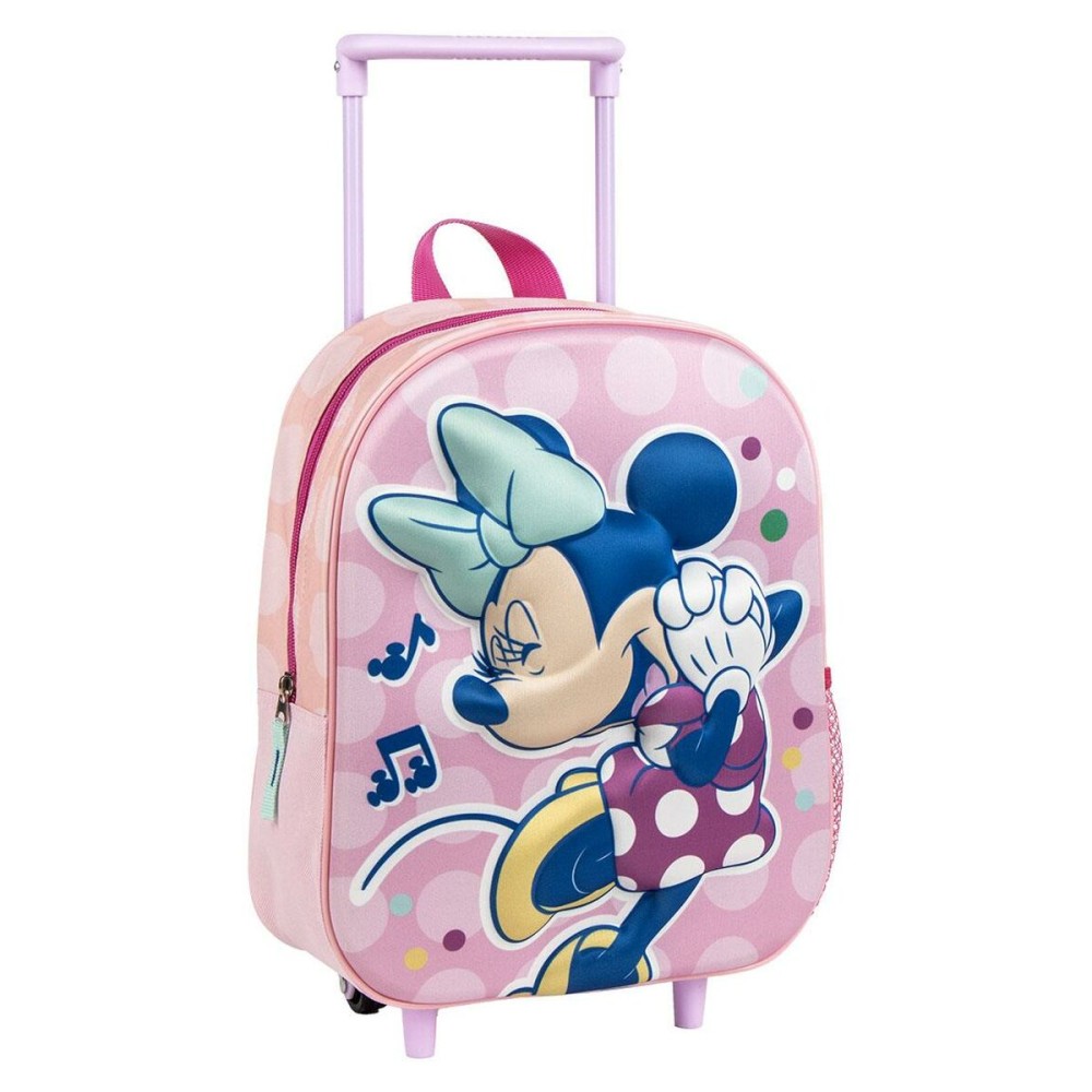 Σχολική Τσάντα 3D με Ρόδες Minnie Mouse Ροζ