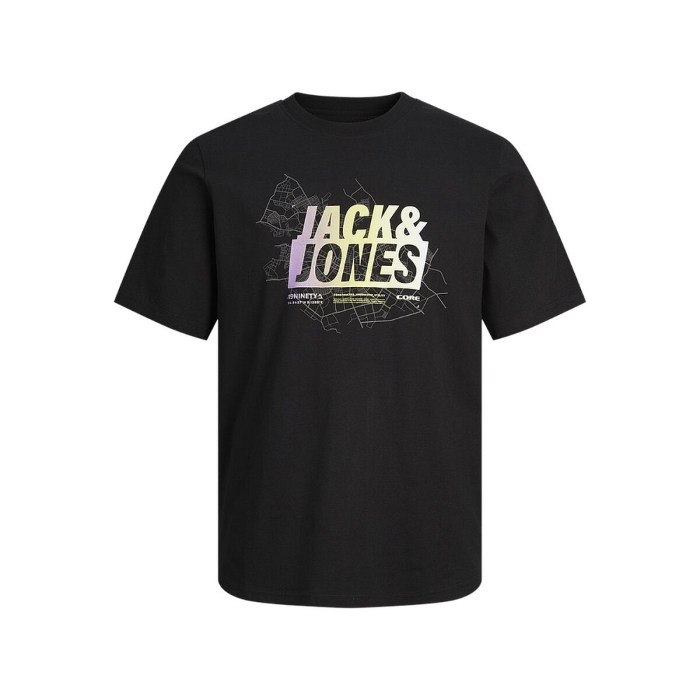 Ανδρική Μπλούζα με Κοντό Μανίκι Jack & Jones JCOMAP SUMMER 12257908 Μαύρο