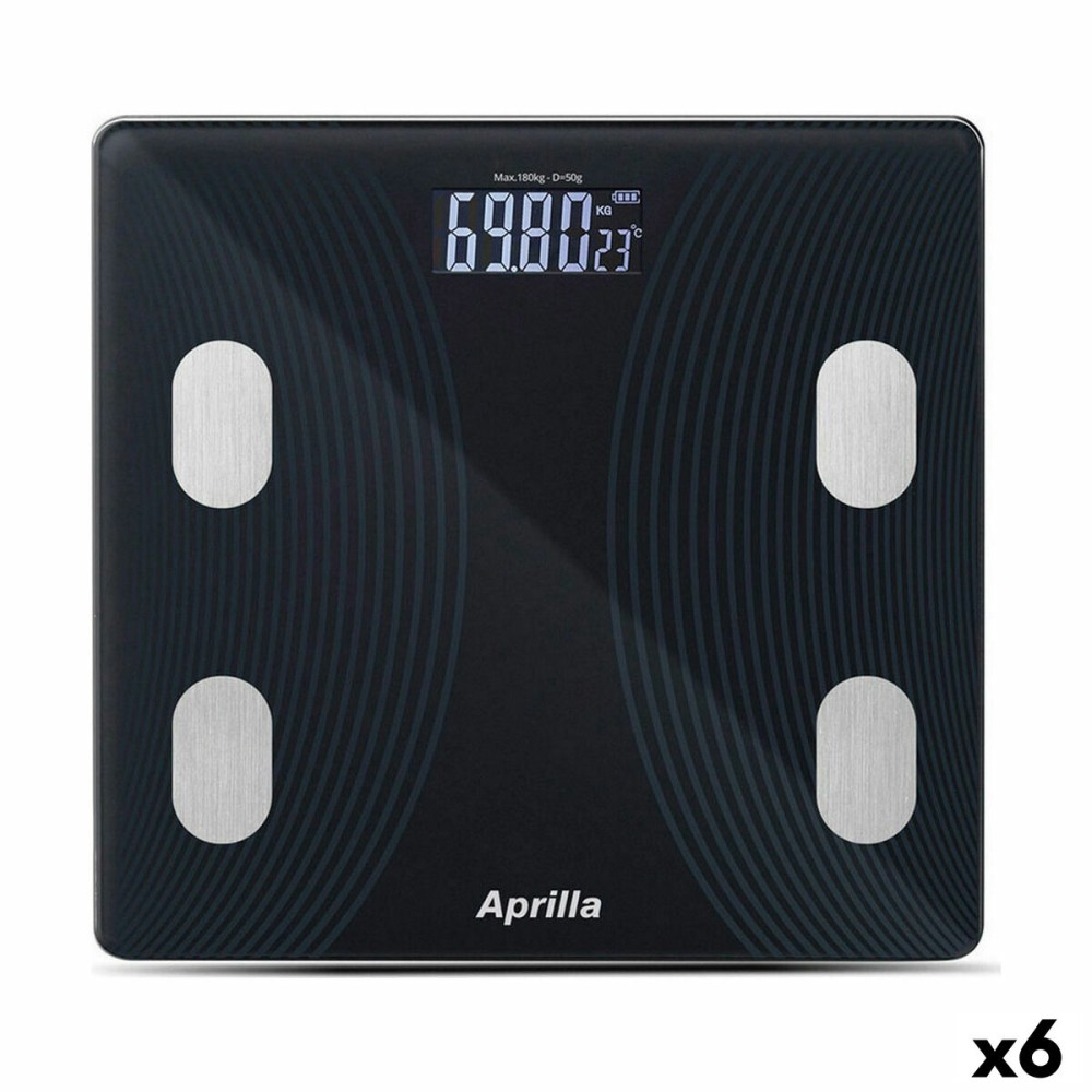 Ψηφιακή Ζυγαριά με Bluetooth Aprilla 26 x 26 x 2 cm (x6)