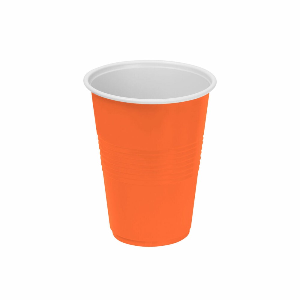 Σετ επαναχρησιμοποιήσιμων ποτήριων Algon Πορτοκαλί 24 Μονάδες 250 ml (25 Τεμάχια)
