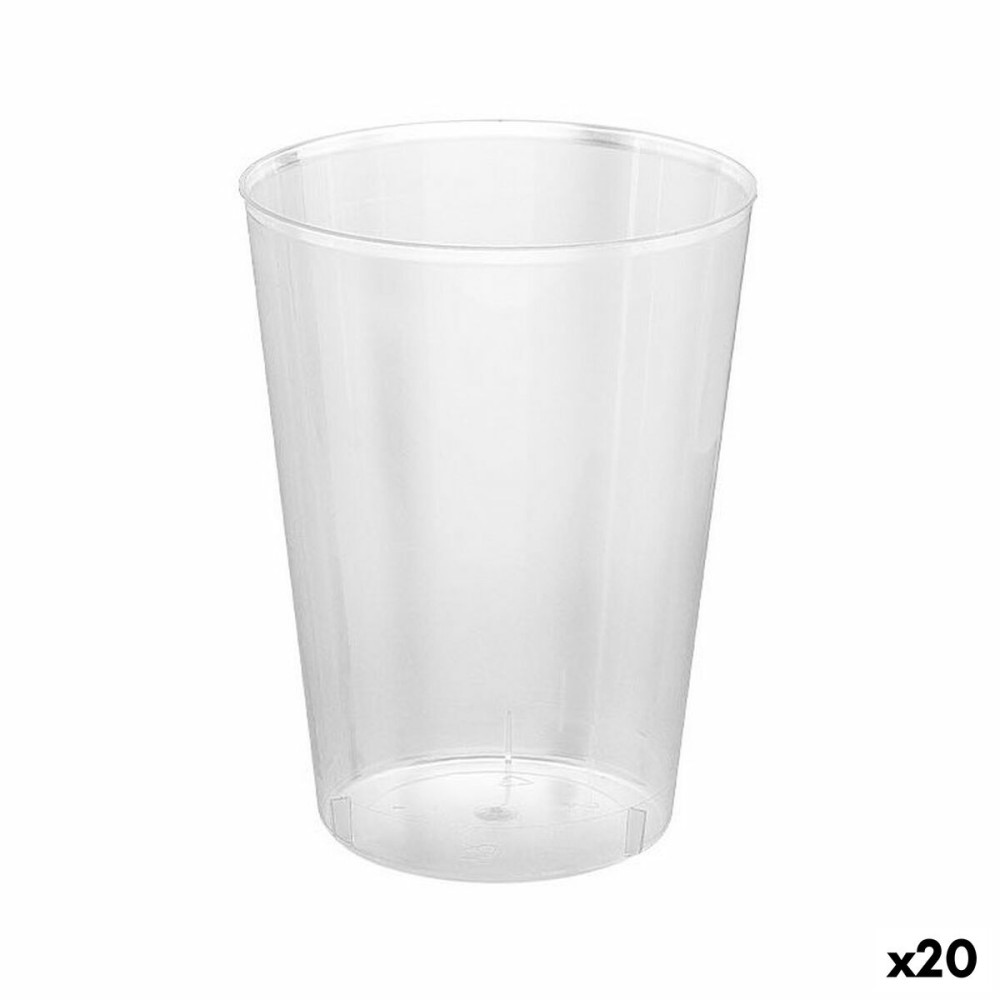 Σετ επαναχρησιμοποιήσιμων ποτήριων Algon Διαφανές Μηλίτης 20 Μονάδες 500 ml (15 Τεμάχια)