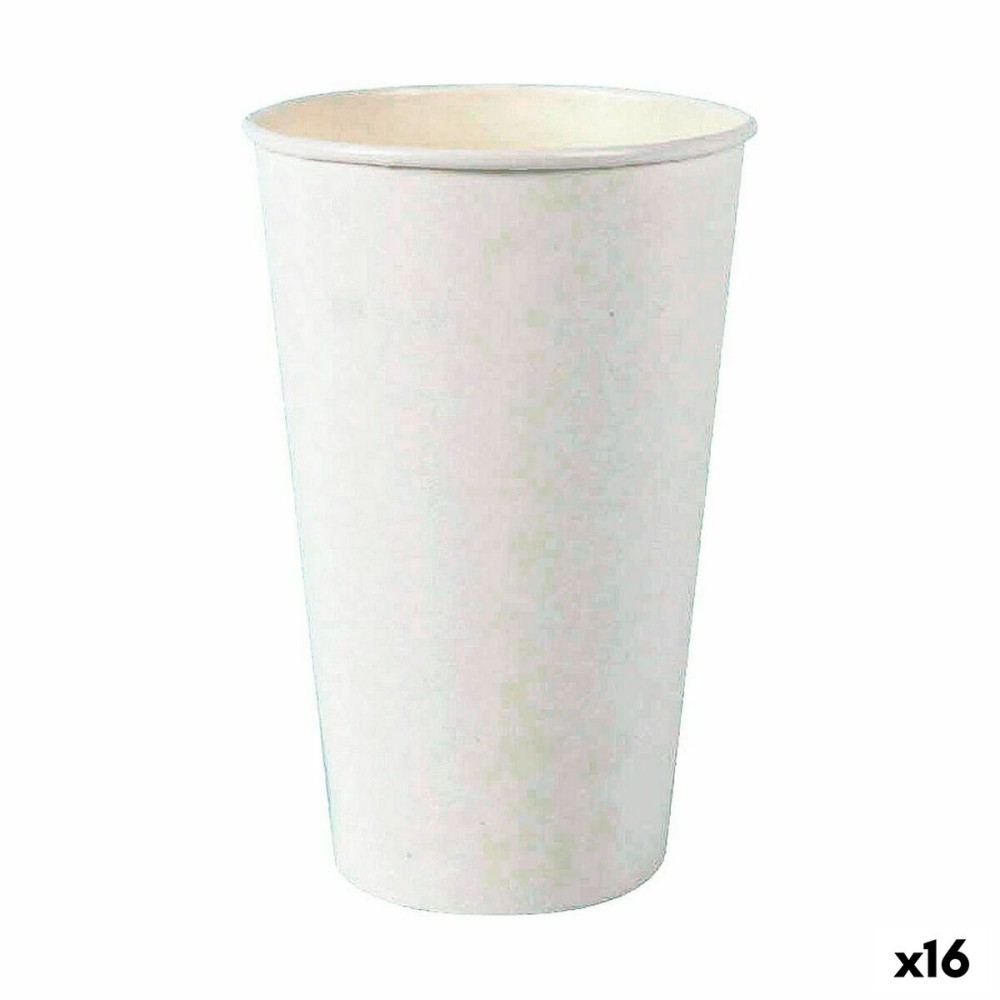 Σετ ποτηριών Algon Αναλώσιμα Χαρτόνι Λευκό 6 Τεμάχια 450 ml (16 Μονάδες)