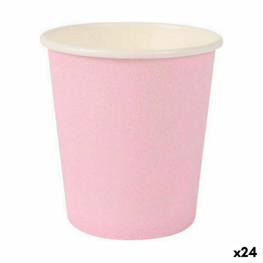 Σετ ποτηριών Algon Αναλώσιμα Χαρτόνι Ροζ 20 Τεμάχια 120 ml (24 Μονάδες)