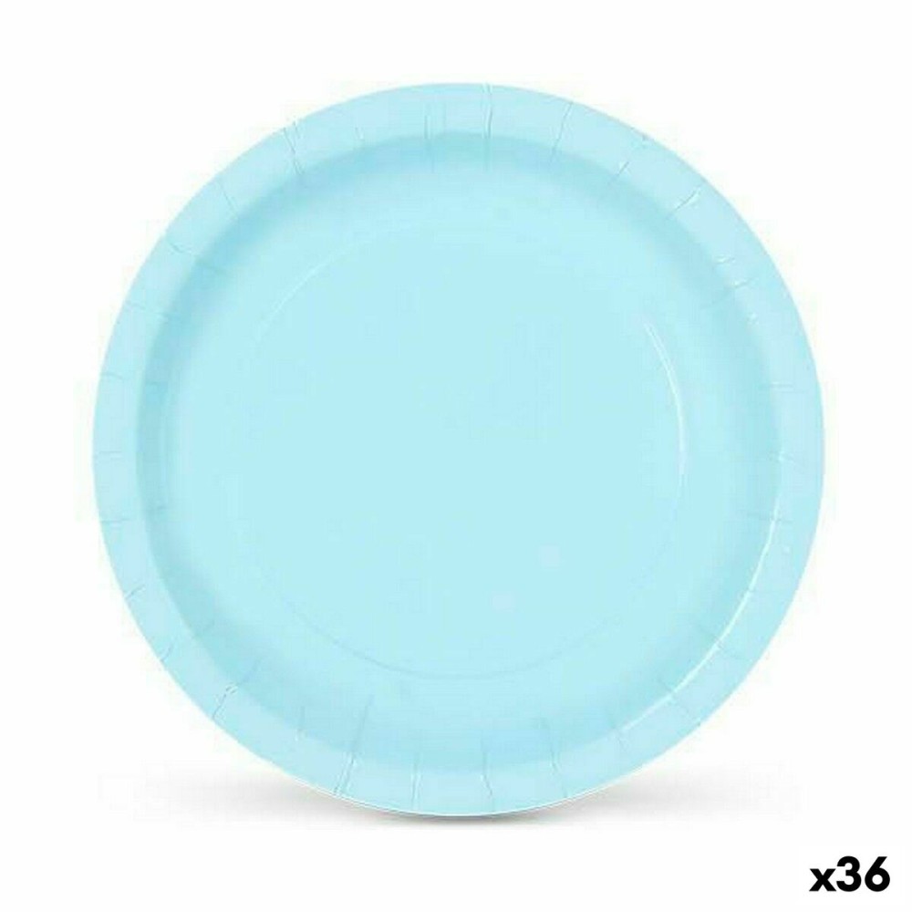 Σετ πιάτων Algon Αναλώσιμα Χαρτόνι Μπλε 10 Τεμάχια 20 cm (36 Μονάδες)