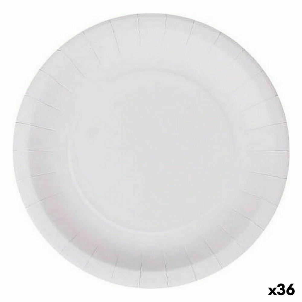 Σετ πιάτων Algon Αναλώσιμα Χαρτόνι Λευκό 25 Τεμάχια 20 cm (36 Μονάδες)