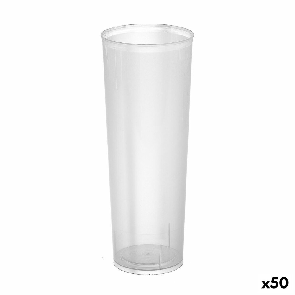 Σετ επαναχρησιμοποιήσιμων ποτήριων Algon Σωλήνας Διαφανές 10 Τεμάχια 300 ml (50 Μονάδες)