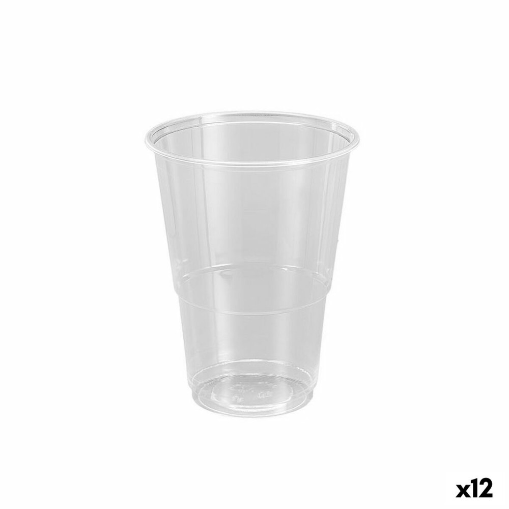 Σετ επαναχρησιμοποιήσιμων ποτήριων Algon Πλαστική ύλη Διαφανές 50 Τεμάχια 330 ml (12 Μονάδες)