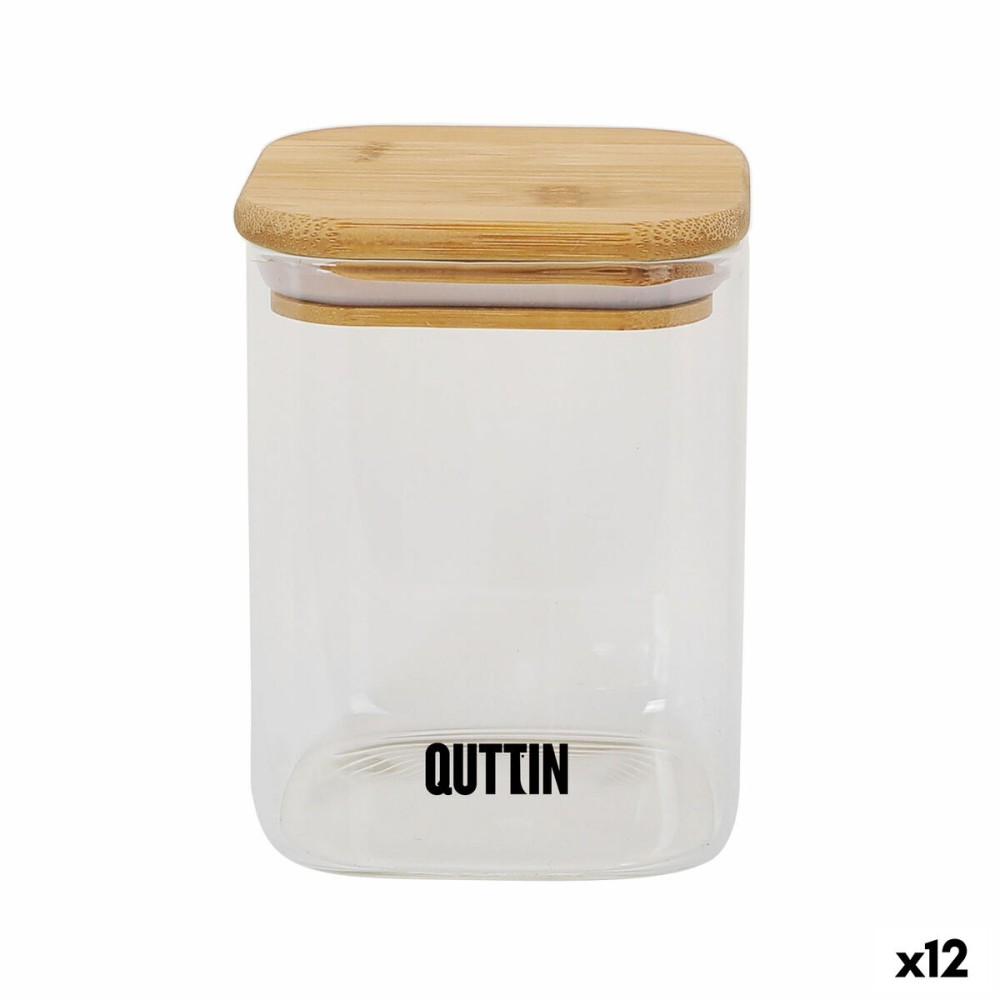 Δοχείο συντήρησης τροφίμων Quttin Διακοσμητική κανάτα Βοροπυριτικό γυαλί Τετράγωνο 480 ml (12 Μονάδες)