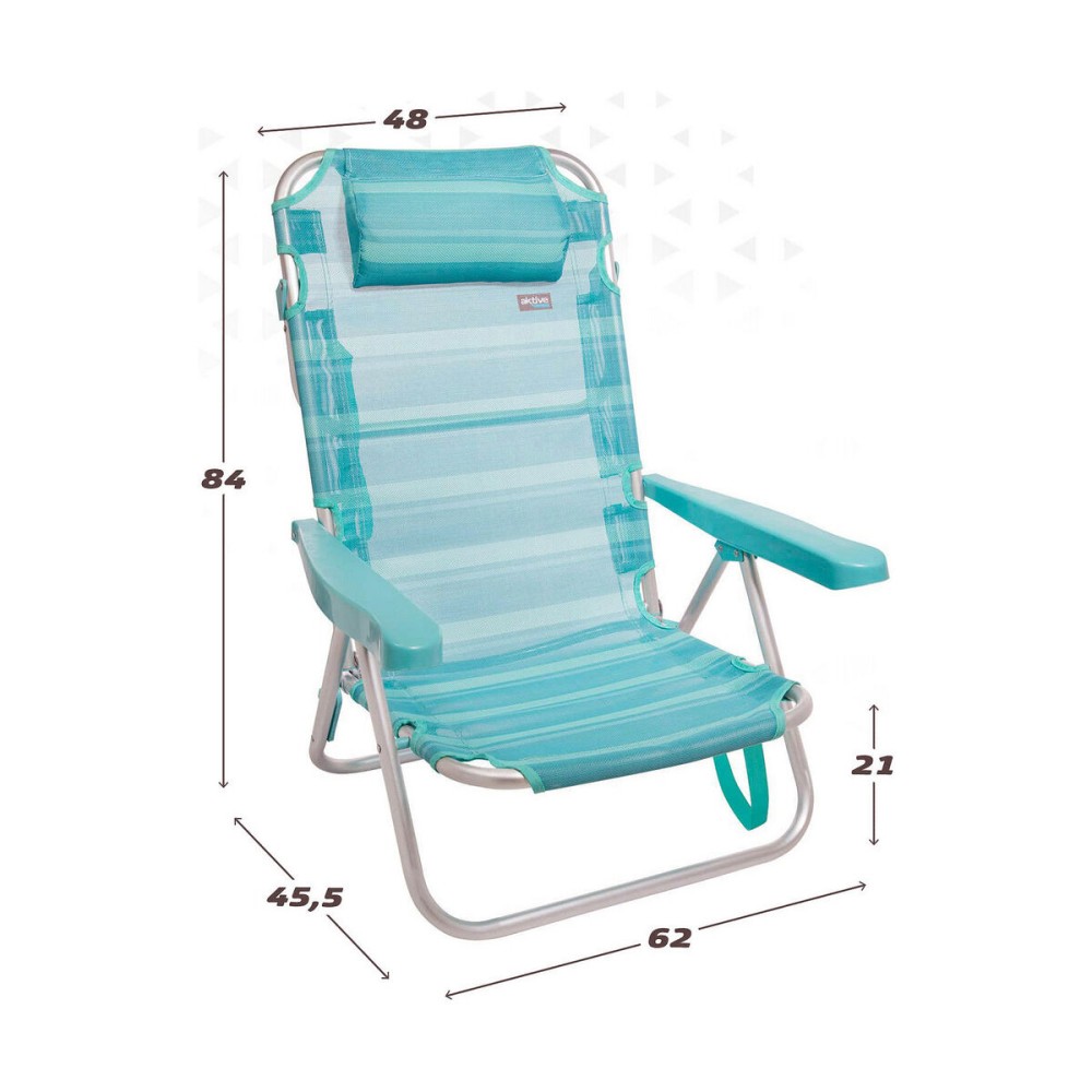 πτυσσόμενη καρέκλα Colorbaby Mediterran Λευκό Τυρκουάζ 48 x 45,5 x 84 cm