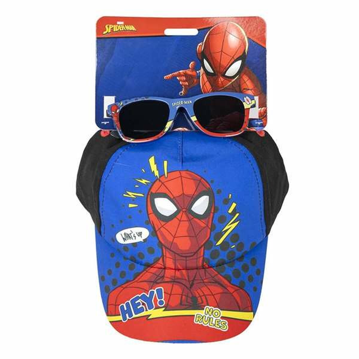 Σετ καπέλου και γυαλιών ηλίου Spider-Man Παιδικά 2 Τεμάχια