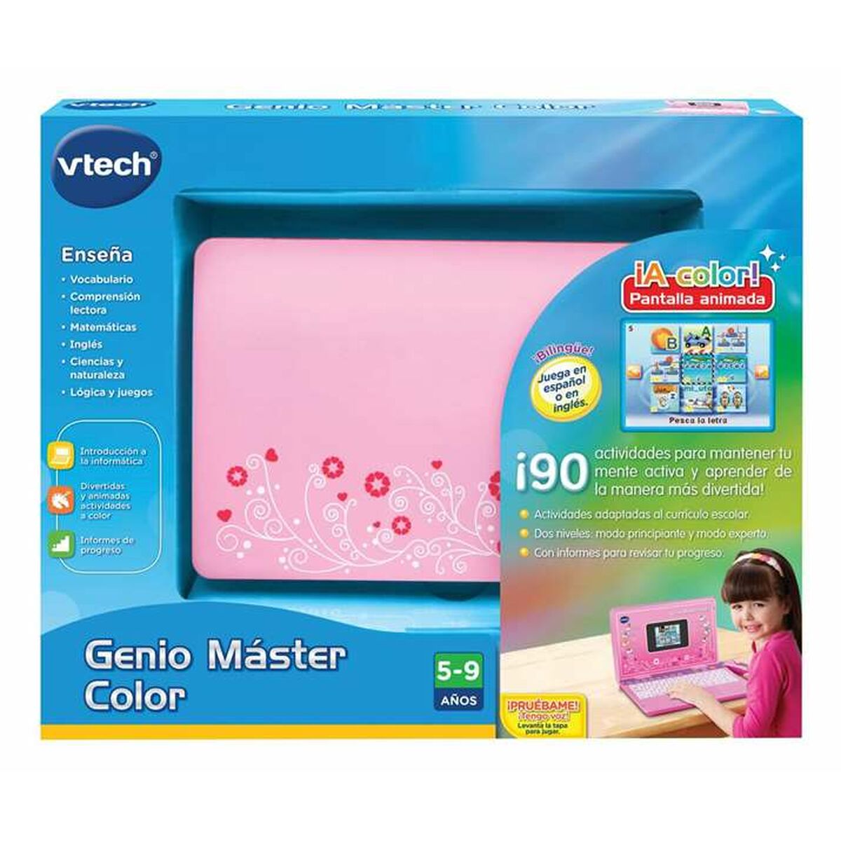 Toy computer Vtech Genio Master Color ES-EN 18 x 27 x 4 cm Ροζ