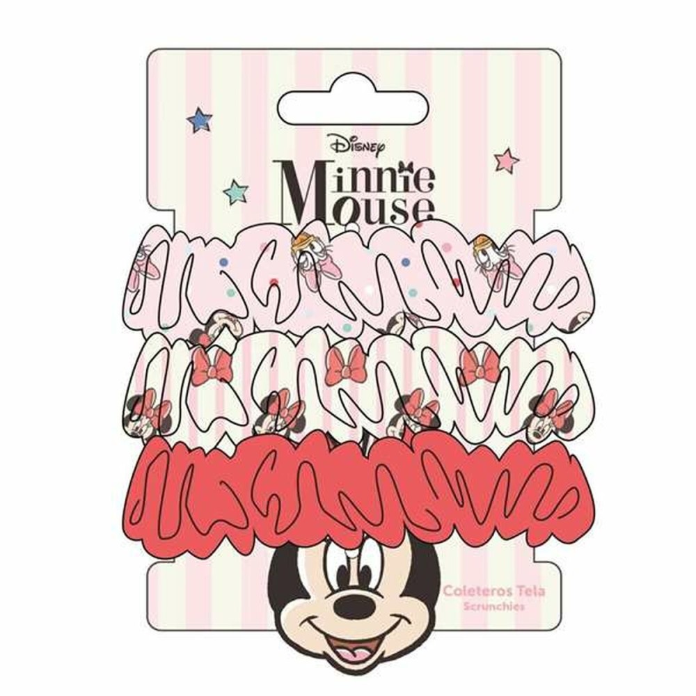 Λάστιχα Μαλλιών Minnie Mouse Κόκκινο 3 Τεμάχια