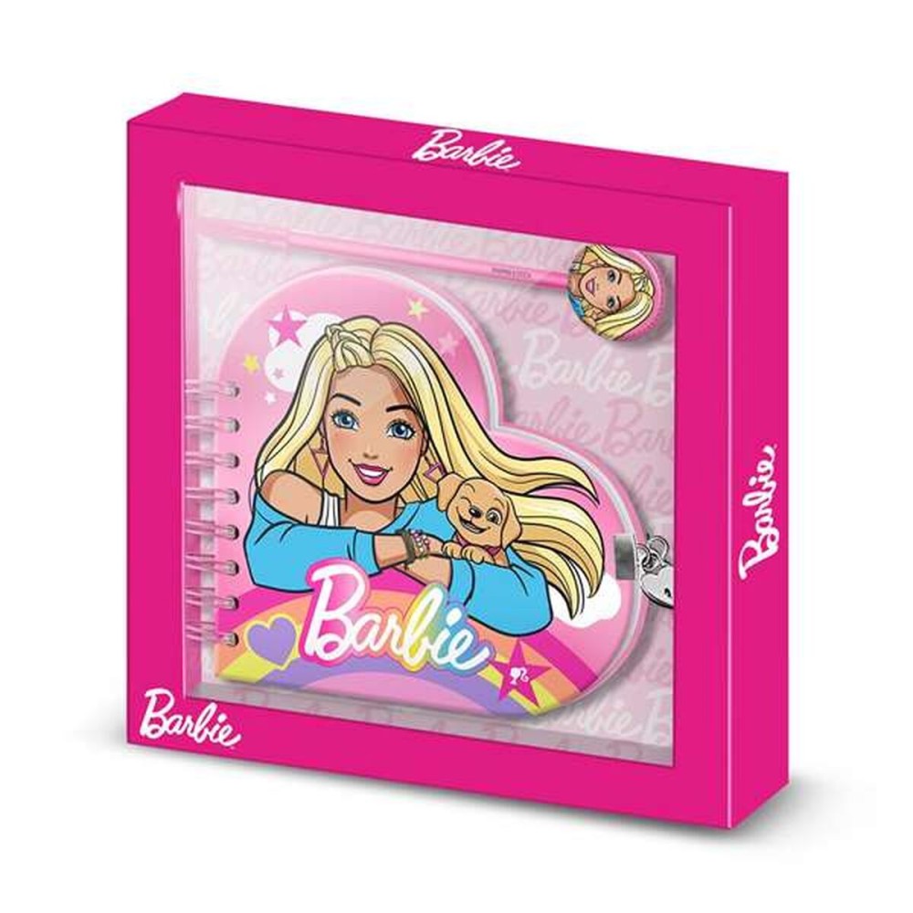 Τετράδιο Σπιράλ με Στυλό Barbie Ροζ 160 Φύλλα 23 x 2,5 x 24 cm