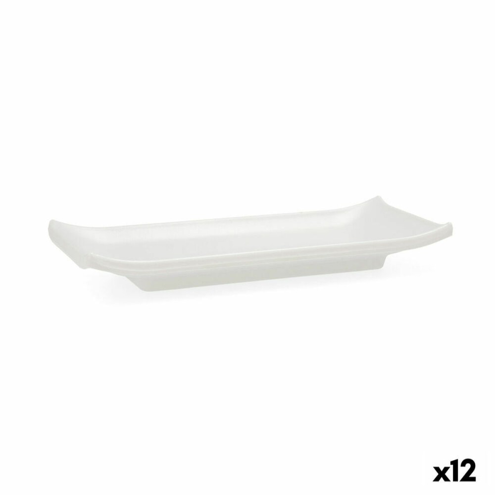 Δίσκος Quid Select Σούσι Λευκό Πλαστική ύλη 22,4 x 9,5 x 3 cm (12 Μονάδες)
