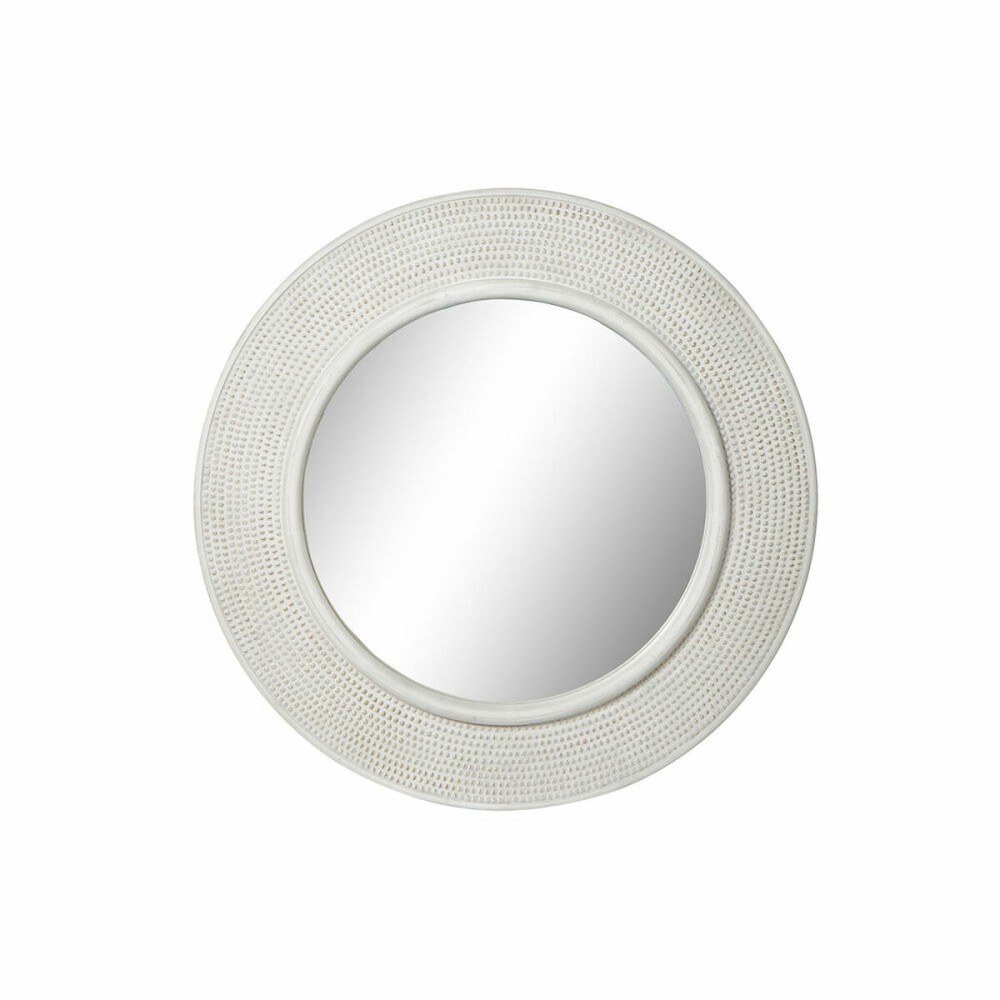 Τοίχο καθρέφτη DKD Home Decor Λευκό Κρυστάλλινο Ξύλο MDF (115 x 2.5 x 115 cm)