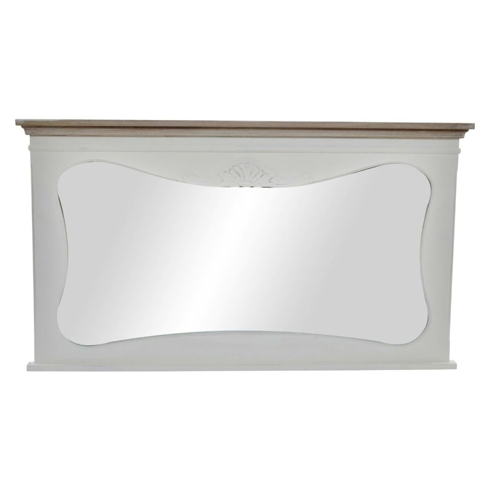 Τοίχο καθρέφτη DKD Home Decor Λευκό Ξύλο Φυσικό 105 x 64 x 4,5 cm