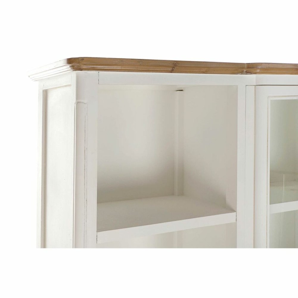 Eκθεσιακό σταντ DKD Home Decor Λευκό Καφέ Κρυστάλλινο Ξυλο παουλόβνια (138 x 45 x 199 cm)
