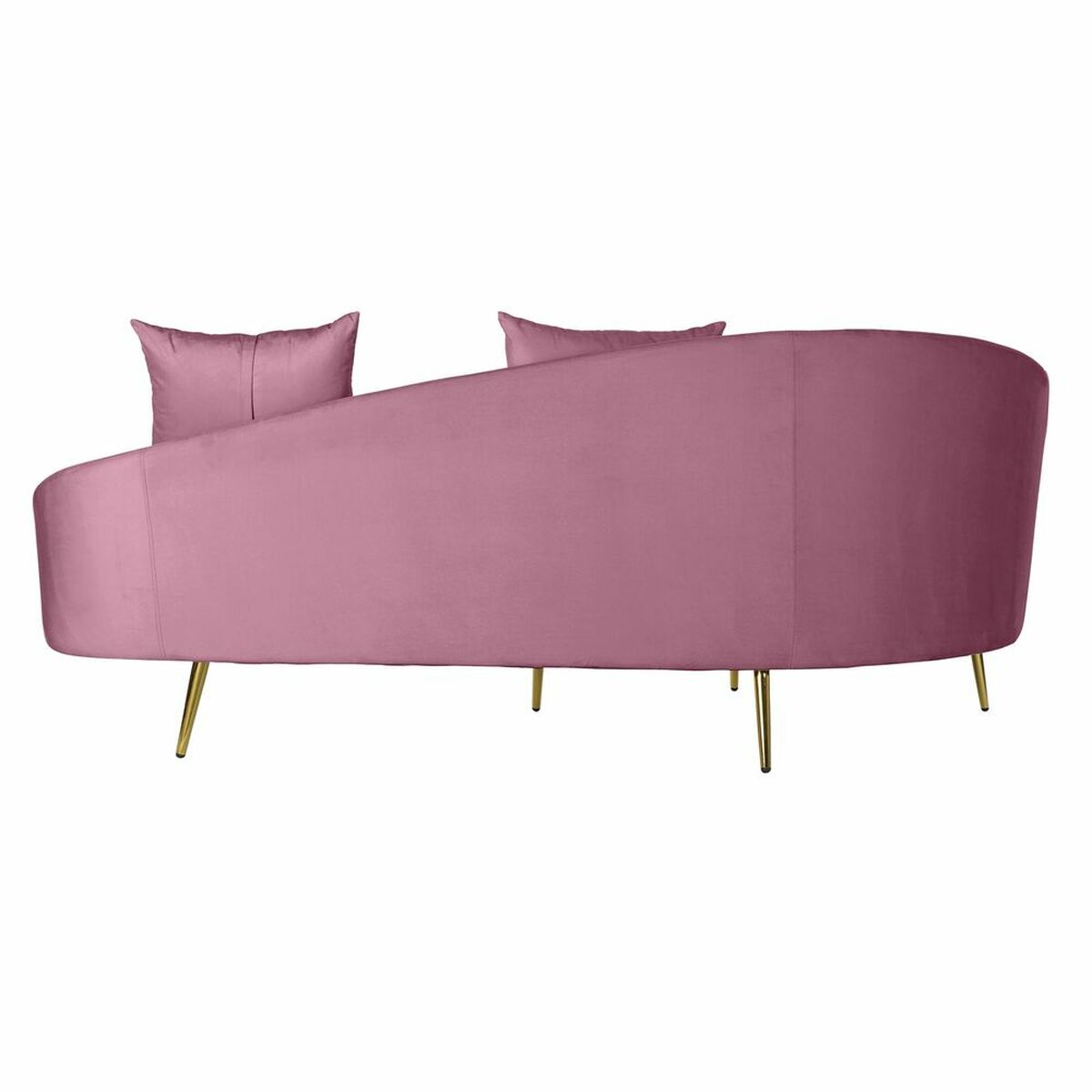 Καναπές DKD Home Decor Ροζ Χρυσό Μέταλλο πολυεστέρας (210 x 120 x 84 cm)
