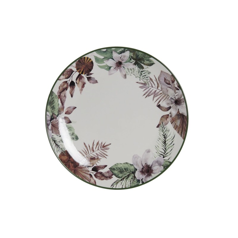 Flatplater DKD Home Decor Blomster Πορσελάνη (27 x 27 x 2 cm)