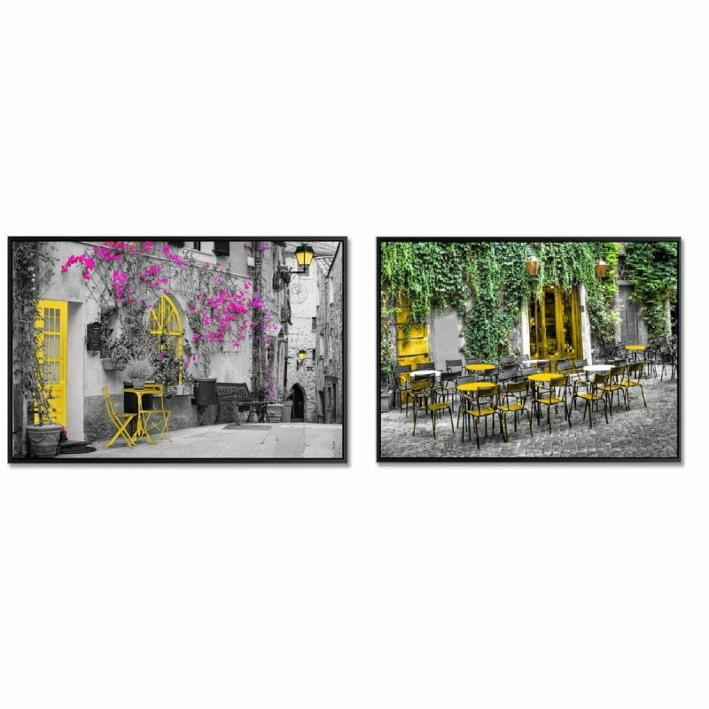 Καμβάς DKD Home Decor Δρόμος (x2) (73 x 3,5 x 53 cm)
